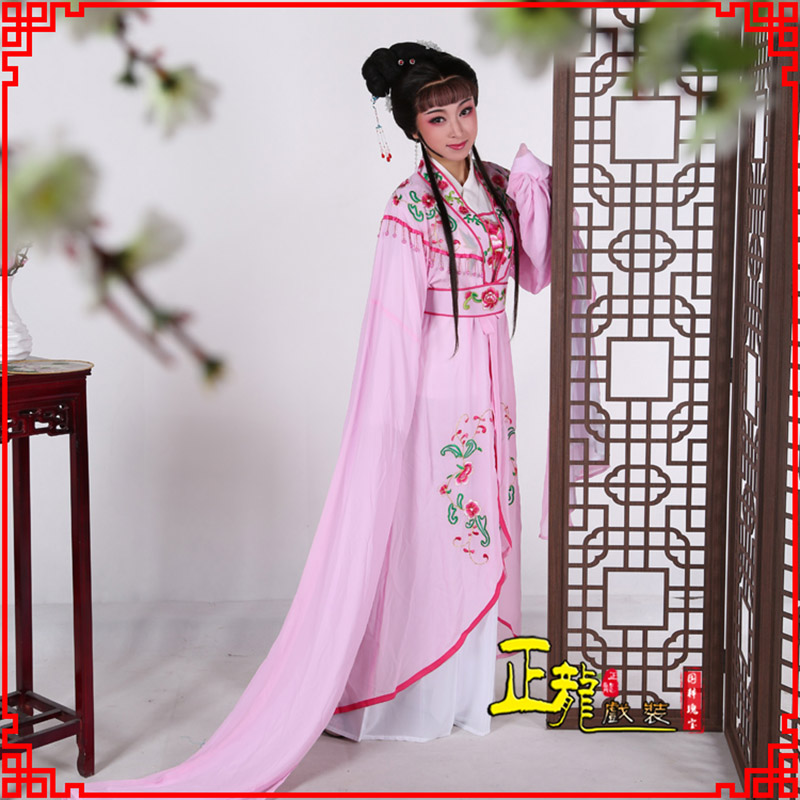 合肥花旦黄梅戏服古装戏服水袖戏剧假云肩长披